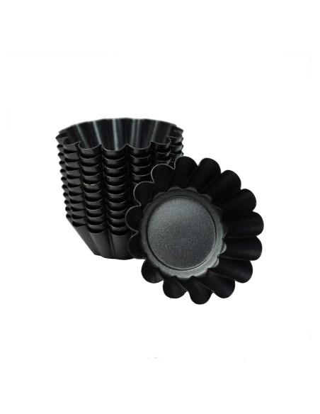 12 Moldes de Tartas de Huevo Proshopping 6.5cm Antiadherente