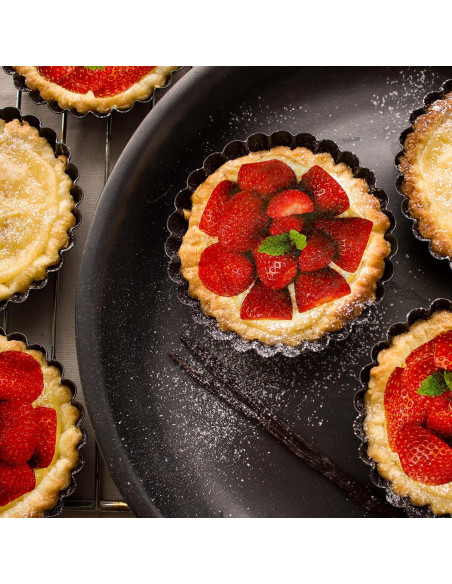 Paquete de 6 Moldes para Tartas CFGUK 10 cm Antiadherente