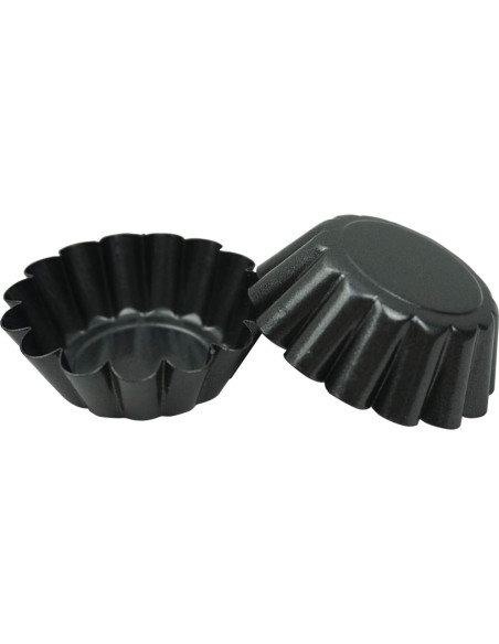 12 Moldes de Tartas de Huevo Proshopping 6.5cm Antiadherente