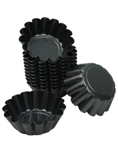 12 Moldes de Tartas de Huevo Proshopping 6.5cm Antiadherente