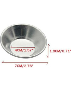 Molde para Tartas de Huevo AKOAK 12 Unidades Aluminio 7cm 2