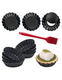 12 Moldes para Tartas de Huevo Urxirha 8 cm Antiadherentes