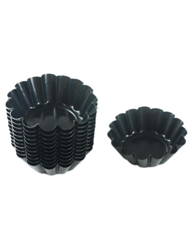 12 Moldes de Tarta de Huevo LoveDeal 6.5 cm Antiadherente