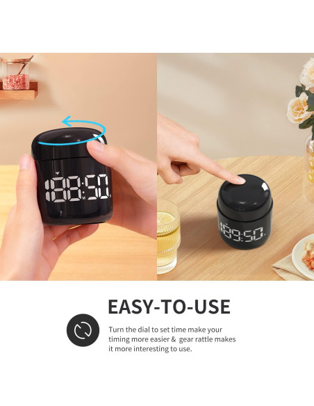 Temporizador de Cocina Digital MeesMeek Pantalla LED 7,62 cm