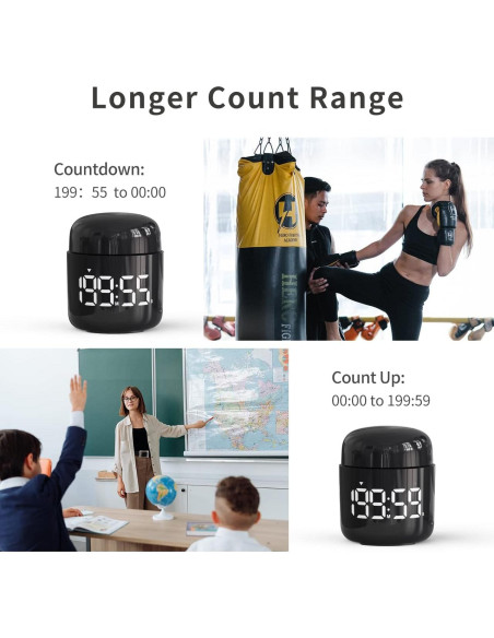 Temporizador de Cocina Digital MeesMeek Pantalla LED 7,62 cm