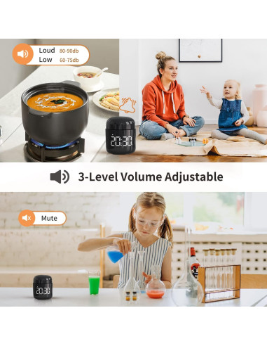 Temporizador de Cocina Digital MeesMeek Pantalla LED 7,62 cm