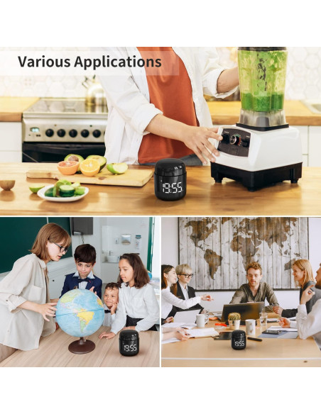 Temporizador de Cocina Digital MeesMeek Pantalla LED 7,62 cm