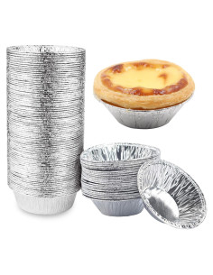 100 Moldes Desechables de Aluminio MICALOR para Tartas Mini