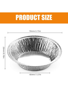 100 Moldes Desechables de Aluminio MICALOR para Tartas Mini 2