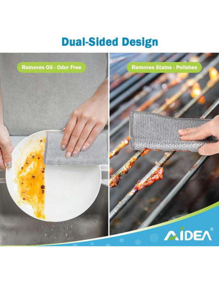 Trapo de Cocina Multiusos AIDEA 8PK Lavable 20x17 cm