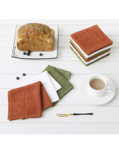 Paños de Cocina Glynniss 100% Algodón 27x27 cm 12 Pcs Blanco 2