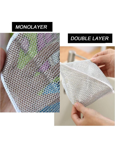 10 Trapos de Cocina WFWJ Reutilizables 20x20cm Sin Rayones