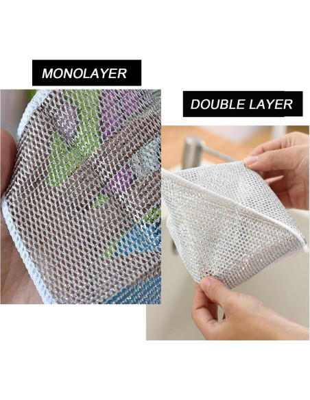 10 Trapos de Cocina WFWJ Reutilizables 20x20cm Sin Rayones