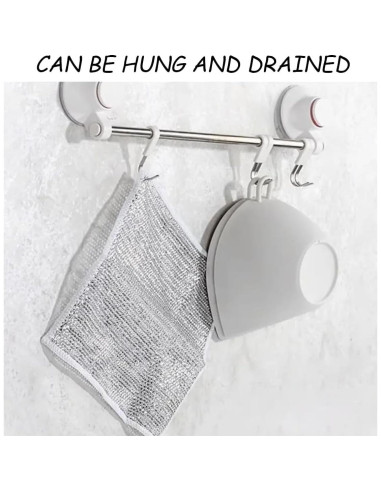 10 Trapos de Cocina WFWJ Reutilizables 20x20cm Sin Rayones