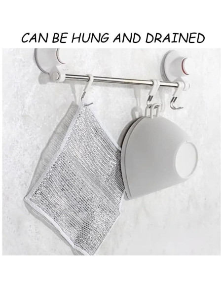 10 Trapos de Cocina WFWJ Reutilizables 20x20cm Sin Rayones