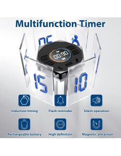 Temporizador Pomodoro Digital TAOPE Cubo Magnético 5 Modos 2