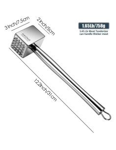 Ablandador de carne GXONE de acero inoxidable 304 0.75 kg 2