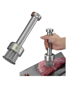 Ablandador de Carne Acero Inoxidable HN SHINING con Cepillo