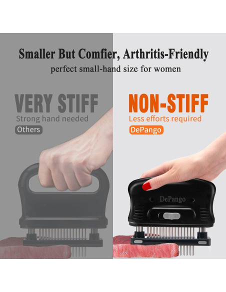 Ablandador de Carne DePango 48 Cuchillas Acero Inoxidable