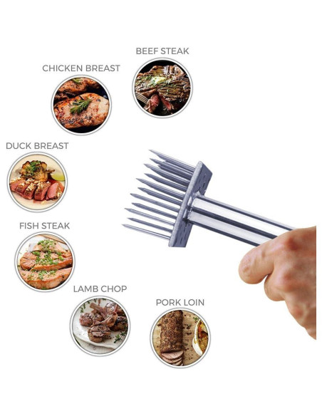 Ablandador de Carne Vankcp 28 Cuchillas Acero Inoxidable