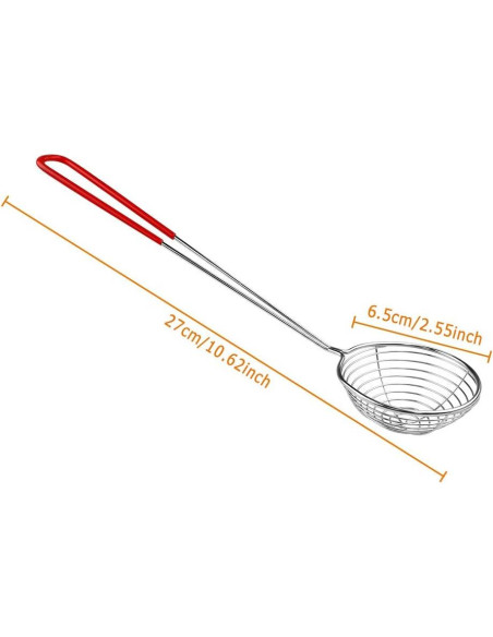 8 Cucharones Coladores Acero Inoxidable Heqishun 27 cm 8 Cucharones Coladores Acero Inoxidable Heqishun 27 cm