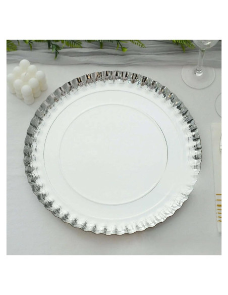 Platos Cargadores Desechables Efavormart 10 Unidades 33 cm Platos Cargadores Desechables Efavormart 10 Unidades 33 cm