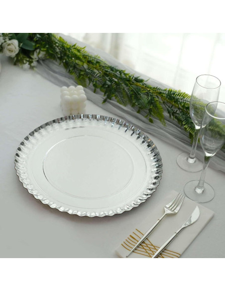 Platos Cargadores Desechables Efavormart 10 Unidades 33 cm Platos Cargadores Desechables Efavormart 10 Unidades 33 cm