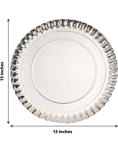Platos Cargadores Desechables Efavormart 10 Unidades 33 cm Platos Cargadores Desechables Efavormart 10 Unidades 33 cm