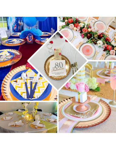 Platos Cargadores Desechables Efavormart 10 Unidades 33 cm