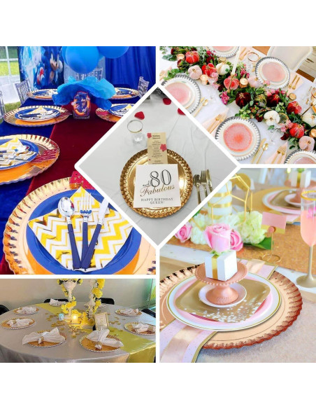 Platos Cargadores Desechables Efavormart 10 Unidades 33 cm Platos Cargadores Desechables Efavormart 10 Unidades 33 cm