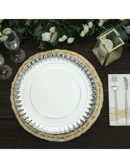 Platos Cargadores Desechables Efavormart 10 Unidades 33 cm Platos Cargadores Desechables Efavormart 10 Unidades 33 cm