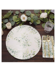 Platos Desechables Ecológicos Efavormart 6 Unidades 33 cm