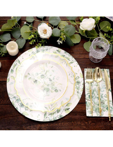 Platos Desechables Ecológicos Efavormart 6 Unidades 33 cm