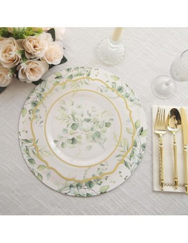 Platos Desechables Ecológicos Efavormart 6 Unidades 33 cm