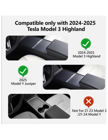 Bandeja Organizadora Consola Central Tesla 2025 Cybtkcar