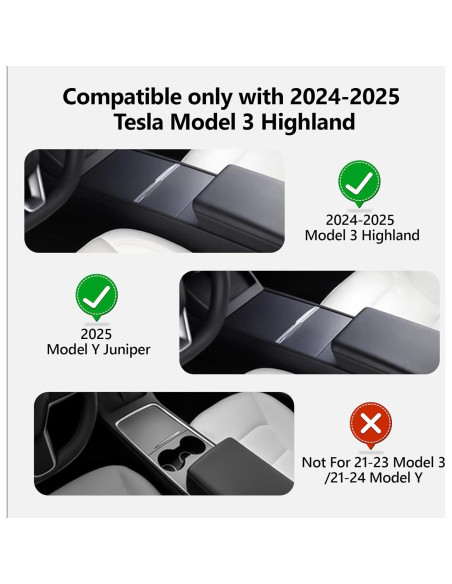 Bandeja Organizadora Consola Central Tesla 2025 Cybtkcar