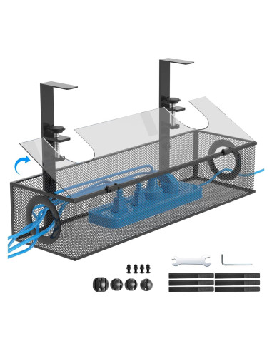Organizador de Cables Bajo Escritorio Acero al Carbono