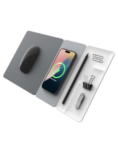 Cargador Inalámbrico 3-en-1 POUT Hands 3 Split Max Gris