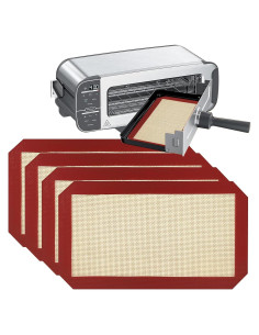 Paquete de 4 Tapetes de Silicona Reutilizables YEXEXINM 24.3x14.2cm