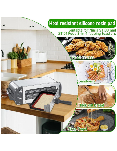 Paquete de 4 Tapetes de Silicona Reutilizables YEXEXINM 24.3x14.2cm