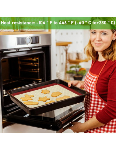 Paquete de 4 Tapetes de Silicona Reutilizables YEXEXINM 24.3x14.2cm