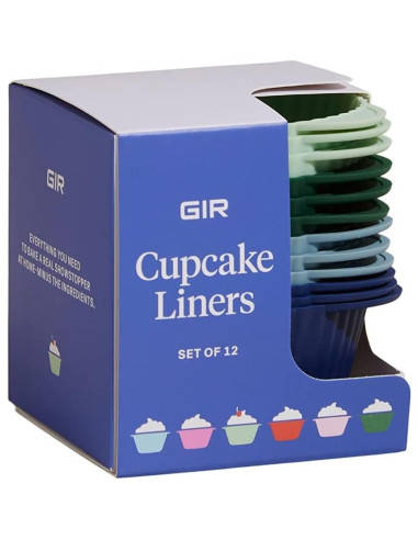 Moldes de Silicona para Cupcakes GIR Menta Helada - 12 Pzas