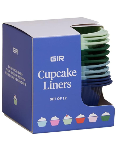 Moldes de Silicona para Cupcakes GIR Menta Helada - 12 Pzas