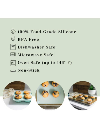 Moldes de Silicona Reutilizables La Cocina de Silicona 12 Pzs