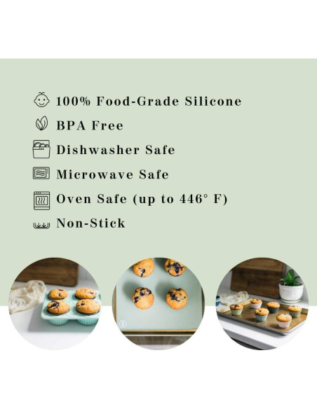 Moldes de Silicona Reutilizables La Cocina de Silicona 12 Pzs