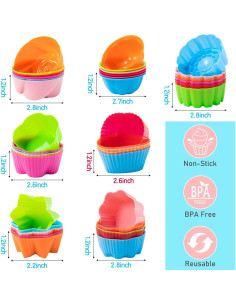 Set de 42 Moldes de Silicona R HORSE para Cupcakes Flor 2