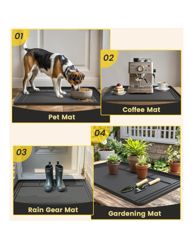 Alfombrilla recortable para fregadero Wohbay 86x55 cm gris