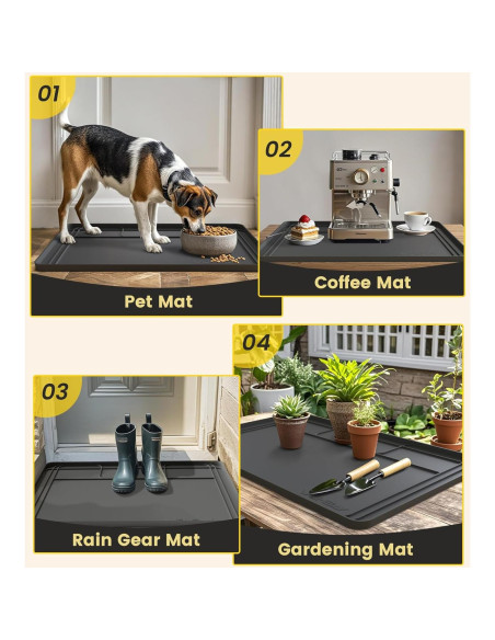 Alfombrilla recortable para fregadero Wohbay 86x55 cm gris