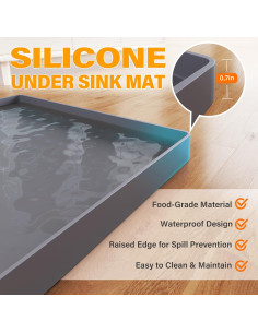 Alfombrilla Impermeable FLATO 86x55 cm para Fregadero 2