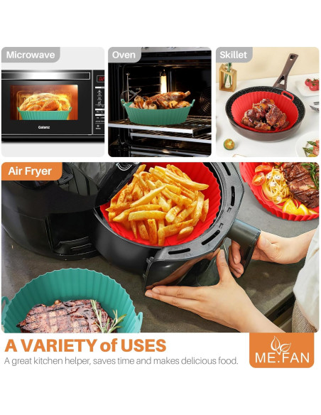 Rejillas de Silicona ME.FAN para Freidora de Aire 21.5 cm